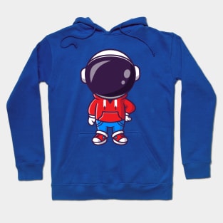 Cute Cool Astronaut With Jacket And Jeans Cartoon Hoodie